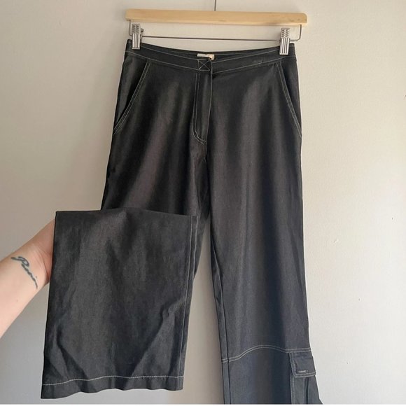 AX Paris Pants - Vintage Grey Cargo Pants | Vintage Made in France